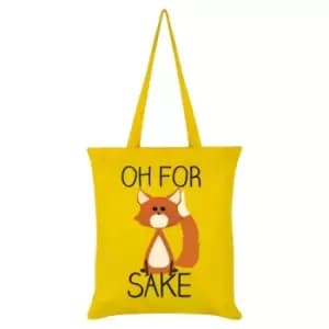 Grindstore Oh For Fox Sake Tote Bag (One Size) (Yellow)