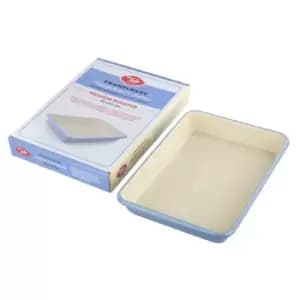 Tala Originals Enamelled Roaster 33X24X5Cm - Pale Blue & Ivory
