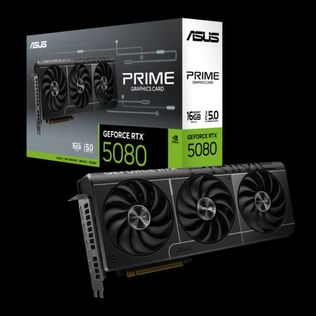 ASUS PRIME NVIDIA GeForce RTX 5080 16GB GDDR7 Graphics Card - 90YV0LX1-M0NA00
