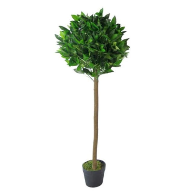 Leaf 120cm Leaf Design UK Artificial Realistic Bay Laurel Topiary Ball Tree Green unisex