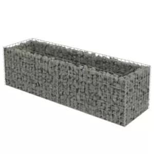 Vidaxl Gabion Raised Bed Galvanised Steel 180X50X50 cm