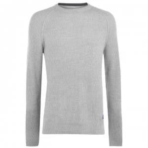 Jack and Jones Originals Jorpannel Jumper - Lt Grey Mel