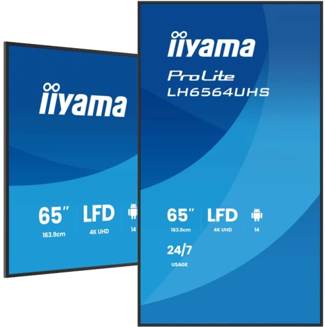 iiyama LH6564UHS-B1AG Signage Display Digital signage flat panel 165.1