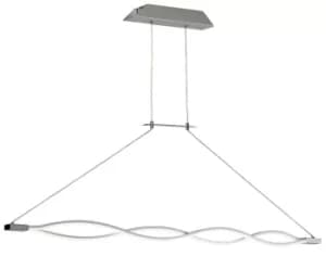 Sahara Ceiling Pendant 42W LED 3000K, 3400lm, Dimmable Silver, Frosted Acrylic, Polished Chrome