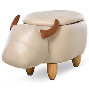 HOMCOM Storage Ottoman 838-004CW 360 mm 350 mm Ivory