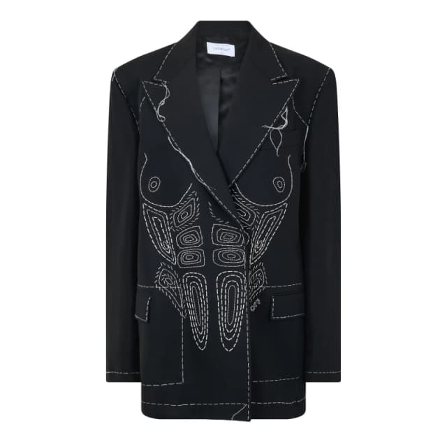 Off White Womens - Suit Jacket Black/White female 6 (2XS)