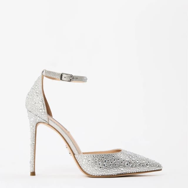 Steve Madden Womens Ravaged S Stiletto Court Shoes Silver female 6 (39)