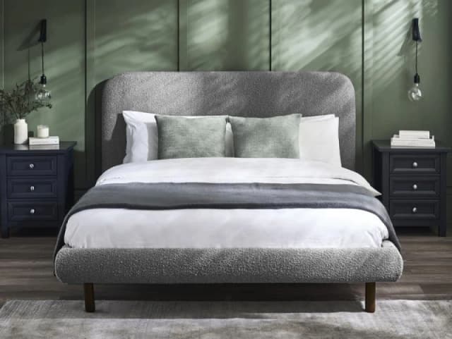 Julian Bowen Hannah 4ft6 Double Grey Boucle Fabric Bed Frame