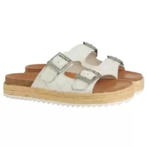 Barbour Womens Pamela Sandals White UK 5