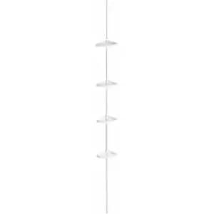 White PS 4 Tier Corner Shelf Unit - Premier Housewares