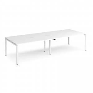 Adapt II Double Back to Back Desk s 3200mm x 1200mm - White Frame whit