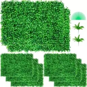 Artificial Boxwood Panel Boxwood Hedge Wall Panels 8pcs 24x16" Garden Decor Diy