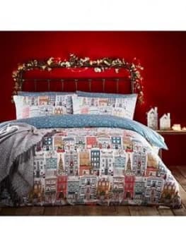 Riva Home Festive Town Duvet Set Sb