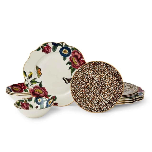 Spode 12 Piece Creatures of Curiosity Dinner Set Multi-Coloured ONE SIZE