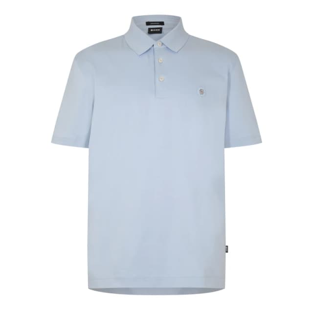 Boss Cotton Polo Shirt - Blue Blue M