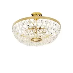 Valerie Classic Ceiling Light Polished Gold, 6x E14