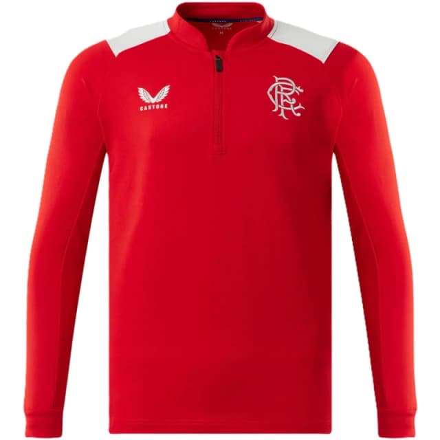 Castore Rangers FC 1/4 Zip Top Juniors Red male 10-11 Yrs