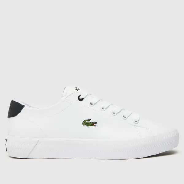 Lacoste white & Black gripshot Youth trainers White/Black UK 4 (EU 37)