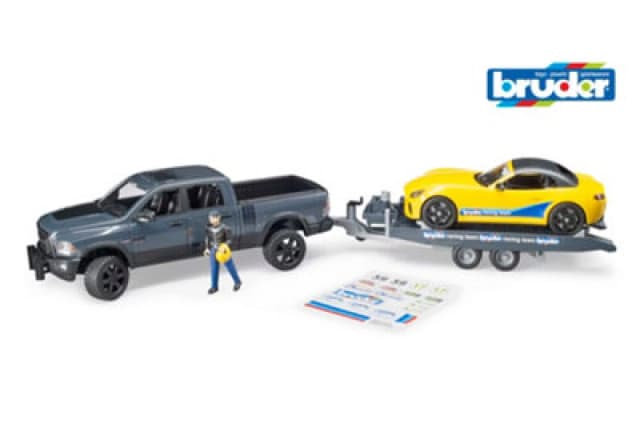 Bruder RAM 2500 Power Wagon Trailer and Roadster Racing Team Modern