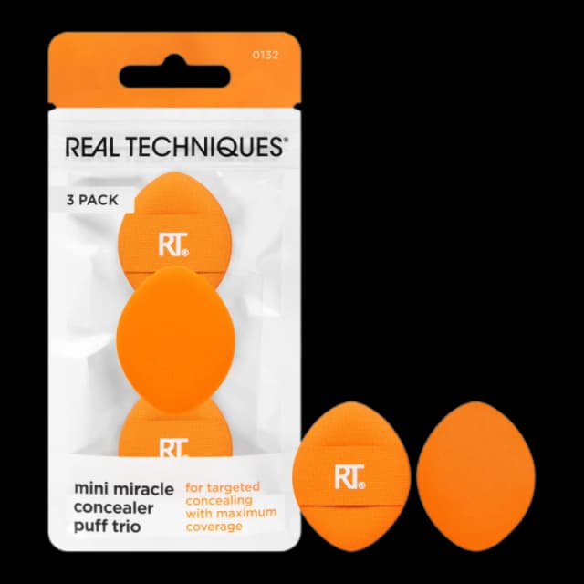 Real Techniques Mini Miracle Concealer Puff Trio Multi unisex