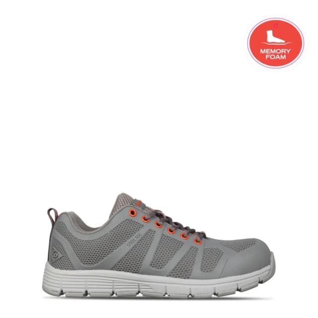 Dunlop Reno Memory Foam Mens Safety Shoes - Grey Grey 7
