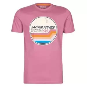 Jack Jones JORTYLER mens T shirt in Pink - Sizes S,M,XL,XS