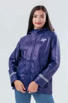 HYPE NAVY POLKA DOT KIDS RAIN COAT