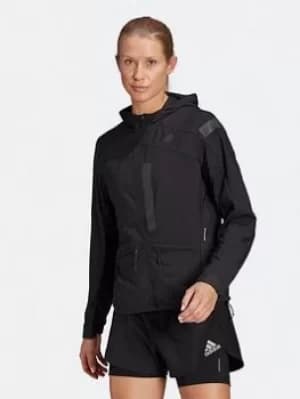 adidas Marathon Translucent Jacket, Black, Size XL, Women