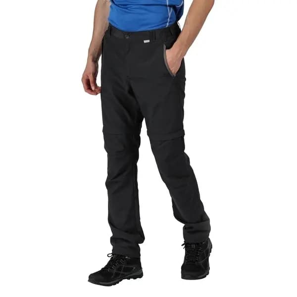 Regatta Mens Leesville Zip Off Lightweight Walking Trousers 34 - Waist 34' (86cm), Inside Leg 31' Ash REG165-61I-34R