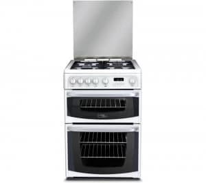 Hotpoint Cannon CH60GCIW 4 Burner Gas Hob Double Oven Gas Cooker