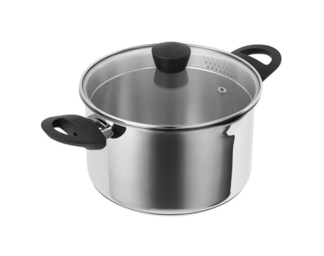 Kuhn Rikon Classic Plus Stainless Steel Induction Safe Casserole Pot with Draining Lid, 20cm/3.7L in Silver Silver Unisex