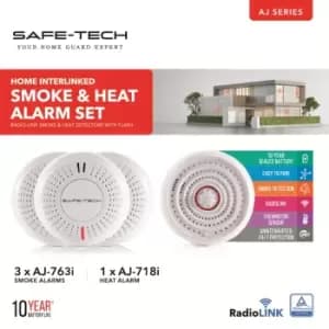 Safe Tech Home Smoke and Heat Alarm Set