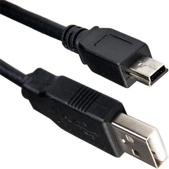 Cablenet Cablenet 2m USB 2.0 Type A Male - USB Mini Type B Male Black PVC Cable 32-3078