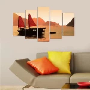5M-35 Multicolor Decorative MDF Painting (5 Pieces)