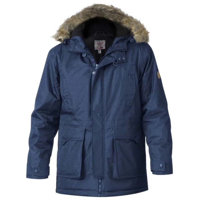 D555 Mens Lovett Kingsize Parka in Navy Size: 3XL Navy Male 3XL