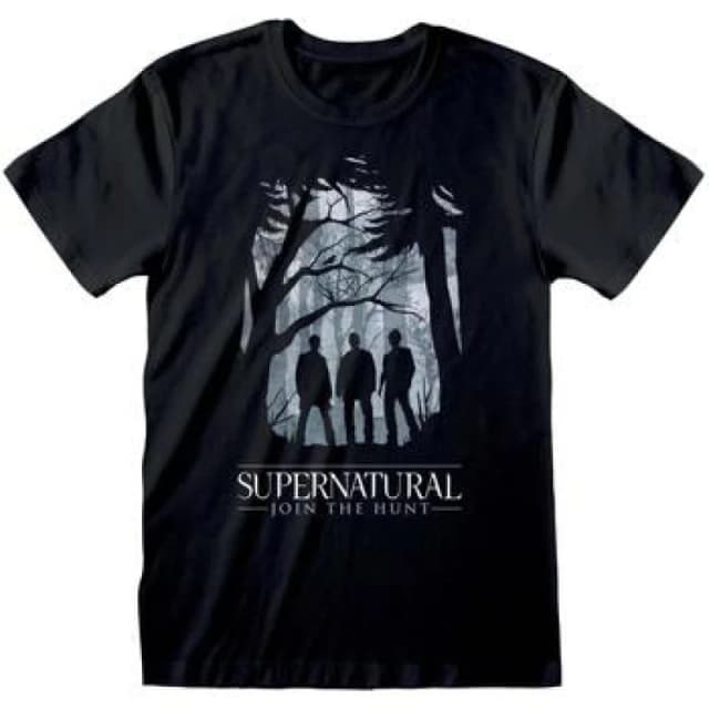 Supernatural Supernatural Men Silhouette T-Shirt in Black Size: 2X-large Black XXL Male 5059699369023