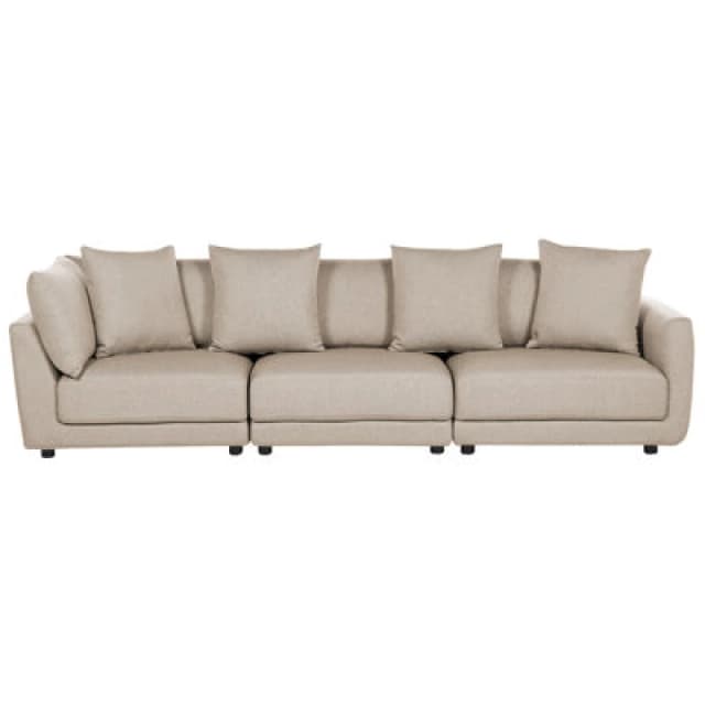 Beliani Sofa 3 Seater Sigtuna Fabric Beige
