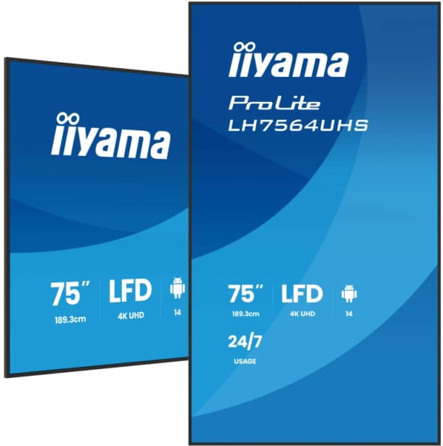 iiyama LH7564UHS-B1AG Signage Display Digital signage flat panel 190.5