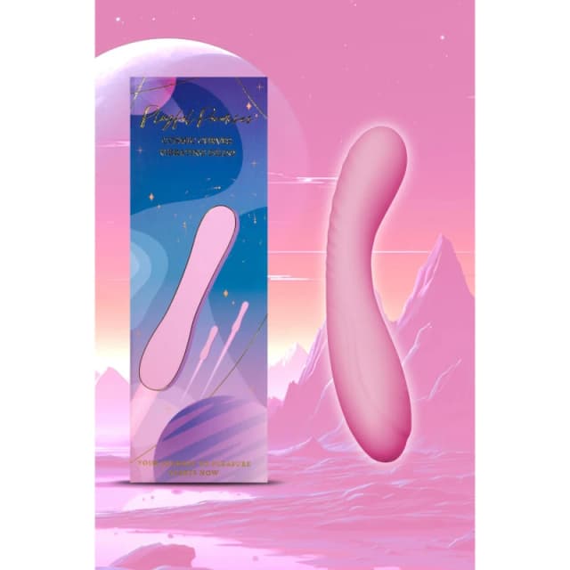 Playful Promises Cosmic Curves Vibrating Dildo Pink unisex O/S