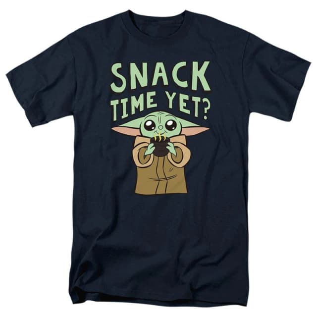 Star Wars Men Star Wars Grogu Snack Time Mens T-Shirt Navy Size: Small Navy S Male 5052777760194
