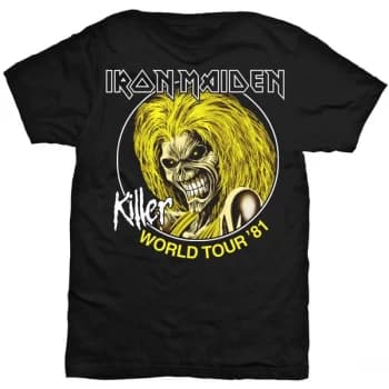 Iron Maiden - Killer World Tour 81 Unisex XX-Large T-Shirt - Black