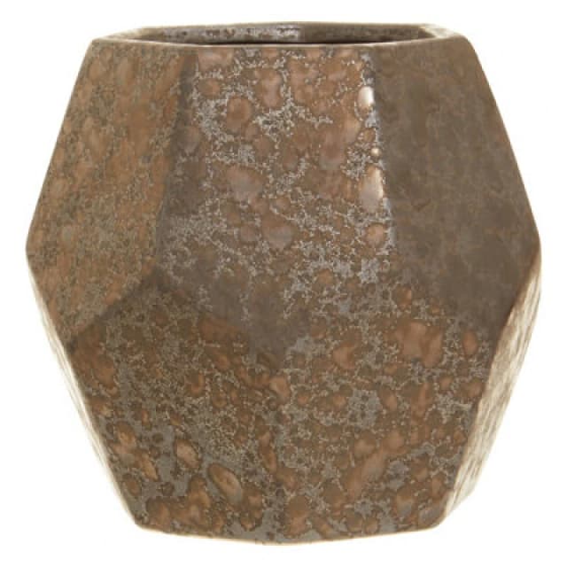 Orsina Textured Large Ceramic Planted, Handcrafted Garden Flower Pots, Glazed Finish Planter For Artificial Flowers