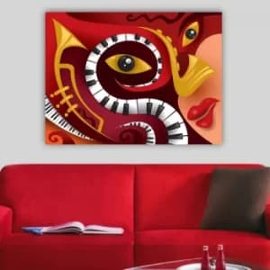 155035553_70100 Multicolor Decorative Canvas Painting
