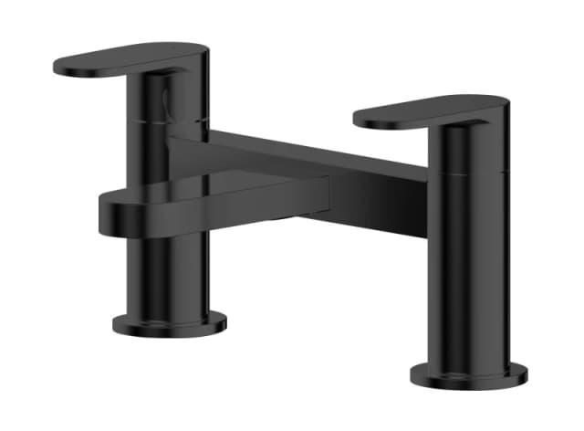 Balterley Current Round Deck Mounted Bath Filler Tap - Matt Black Black