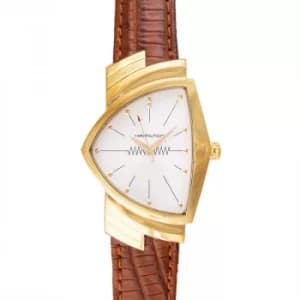 Ventura Quartz White Dial Stainless Steel Mens Watch