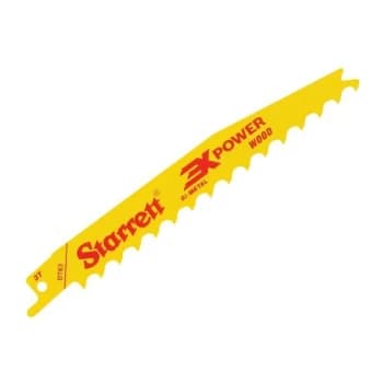 Starrett - STRBT635 BT63-5 Bi-Metal Reciprocating Blade Wood Tapered 152mm 3 TPI (Pack 5)