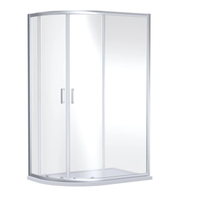 Balterley 6mm Glass Offset Quadrant Shower Enclosure 1900 x 1200 x 800mm Chrome Silver
