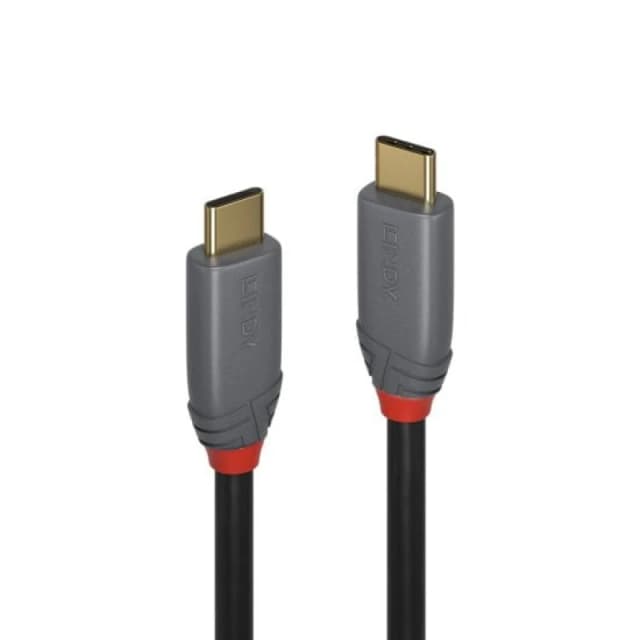 Lindy 3m USB 3.2 Type C to C Cable. 10Gbps. 100W PD. Anthra Line