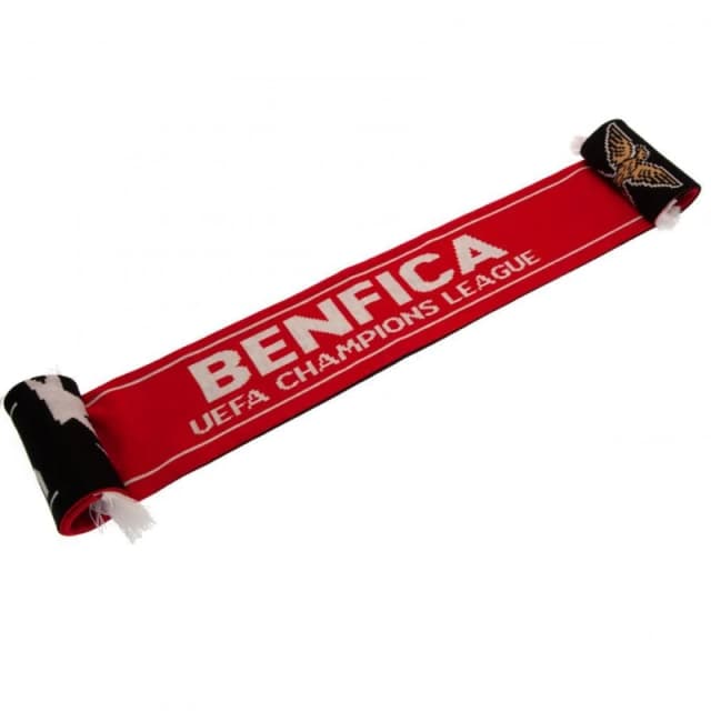 SL Benfica Mens Champions League Scarf in Red Red Male One Size