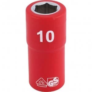 Draper 1/4" Drive VDE Fully Insulated Hexagon Socket Metric 1/4" 10mm